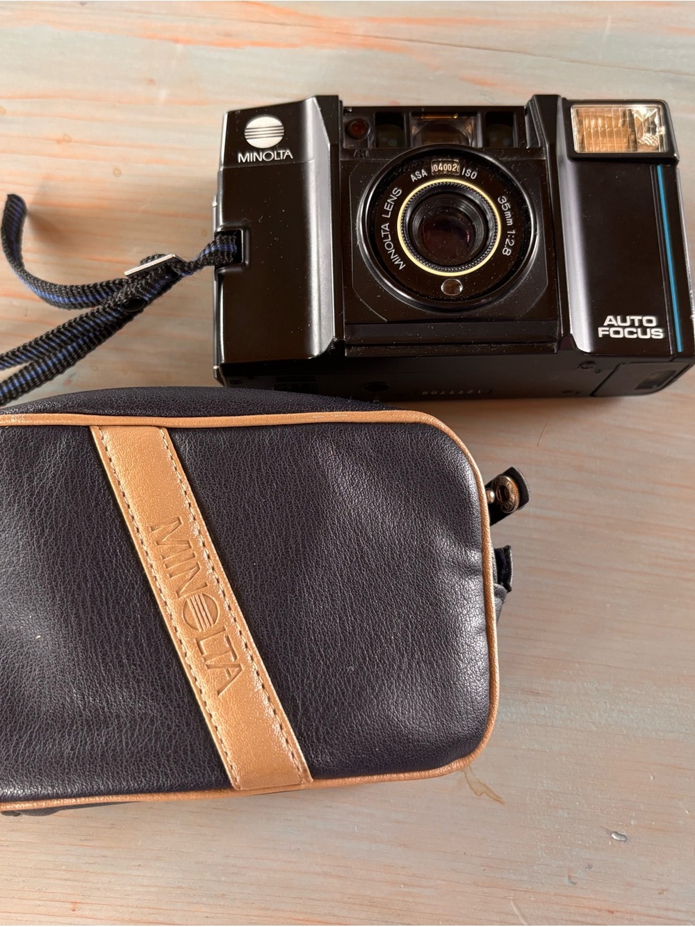 Minolta AF-S Point & Shoot 35mm Camera & Case